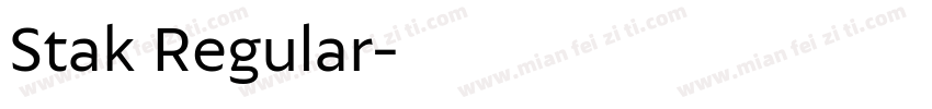 Stak Regular字体转换